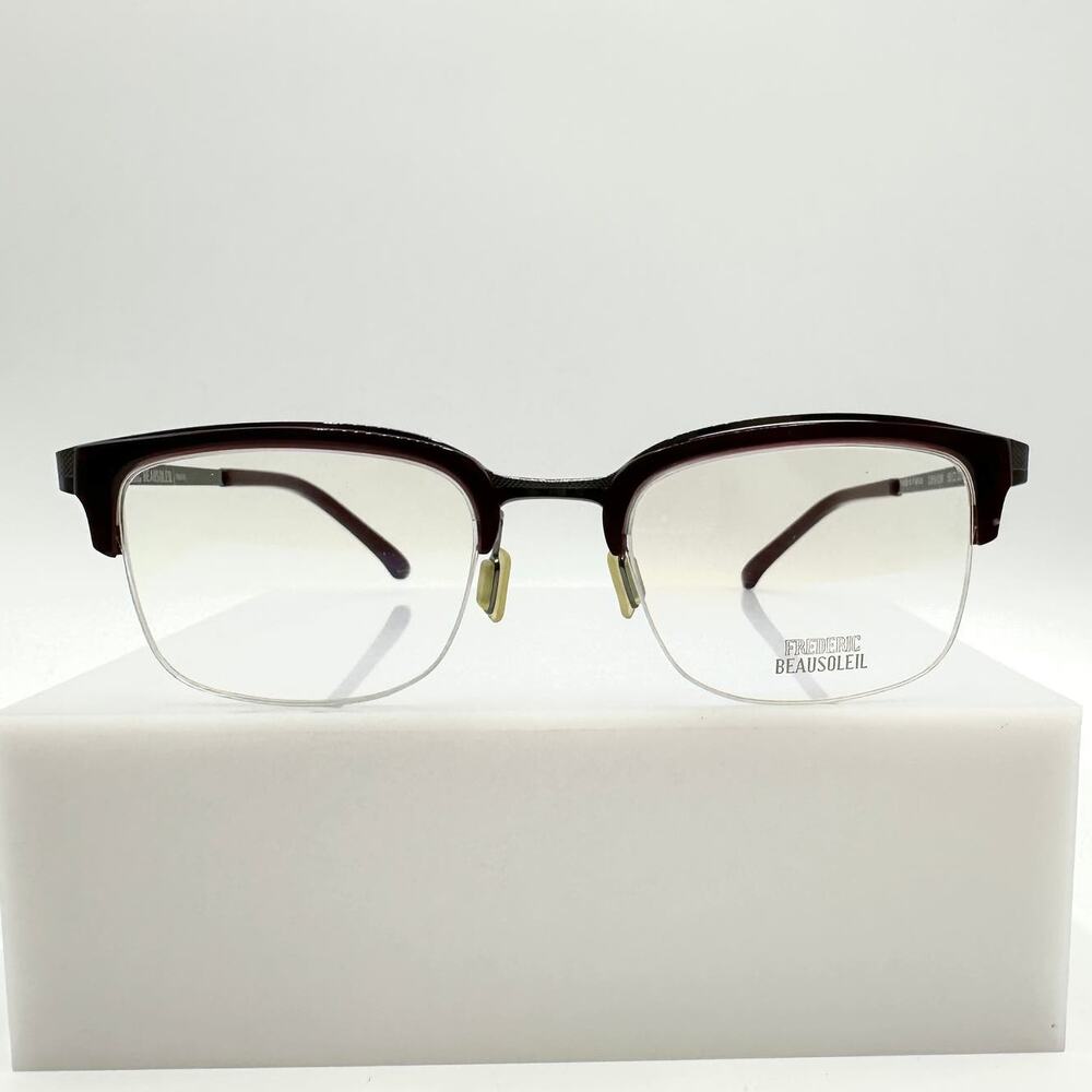 Frederic Beausoleil C65/036 Women's Burgundy Half Rim Eyeglass Frames 50-20-143